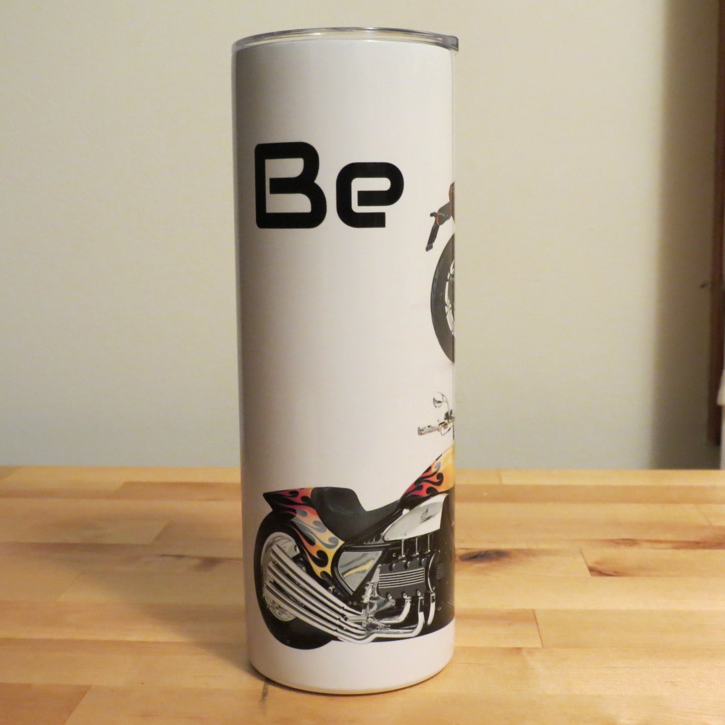 20 oz Skinny Tumbler Men Motorcycle Biker Core Be Free