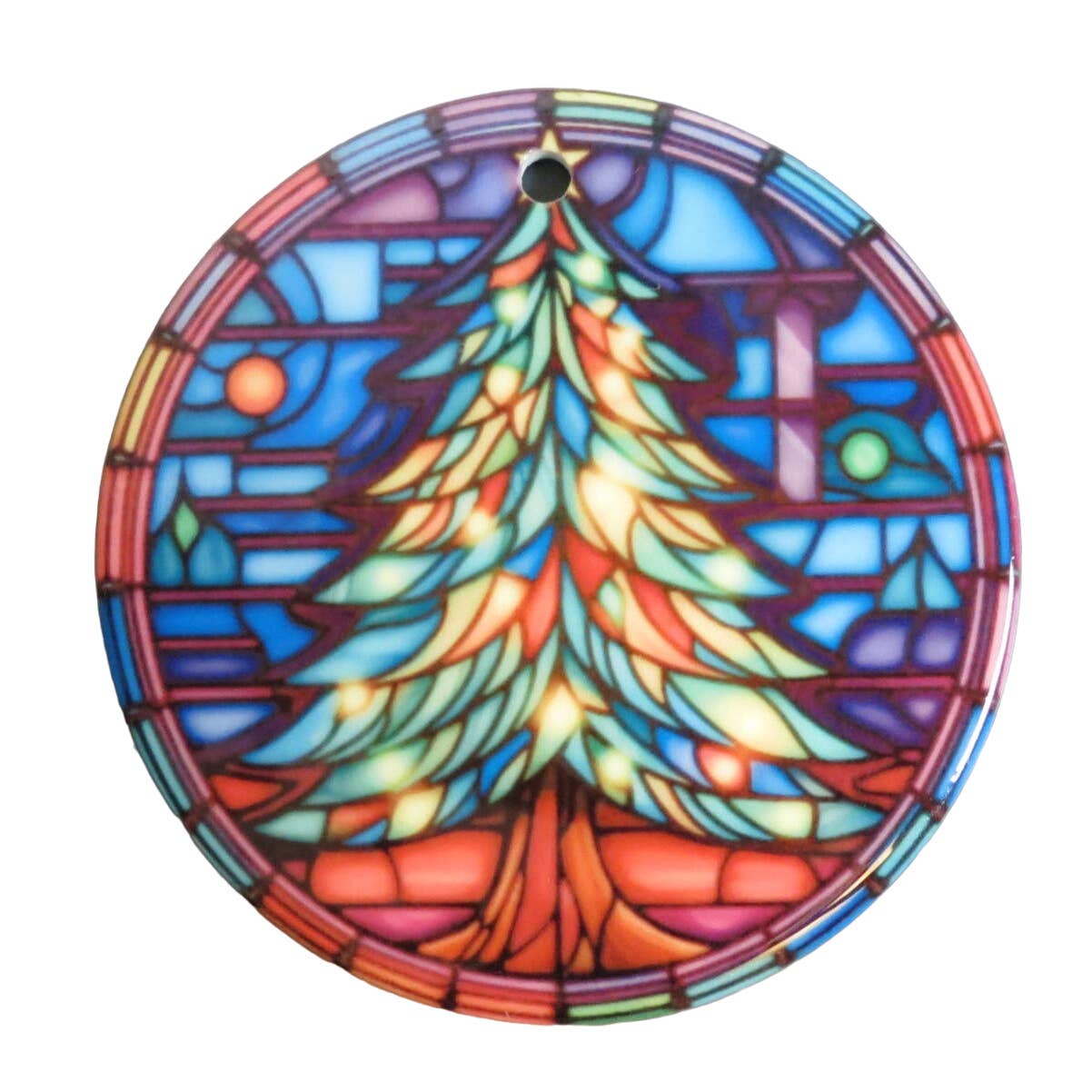Christmas Ornament 2 Sided Birds Tree