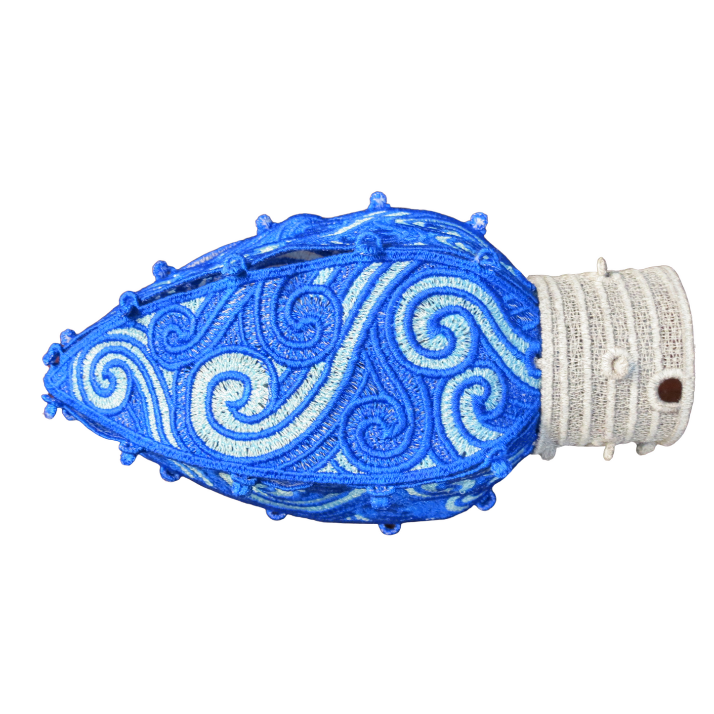 Christmas Embroidery 3D Light Bulb Home Decor