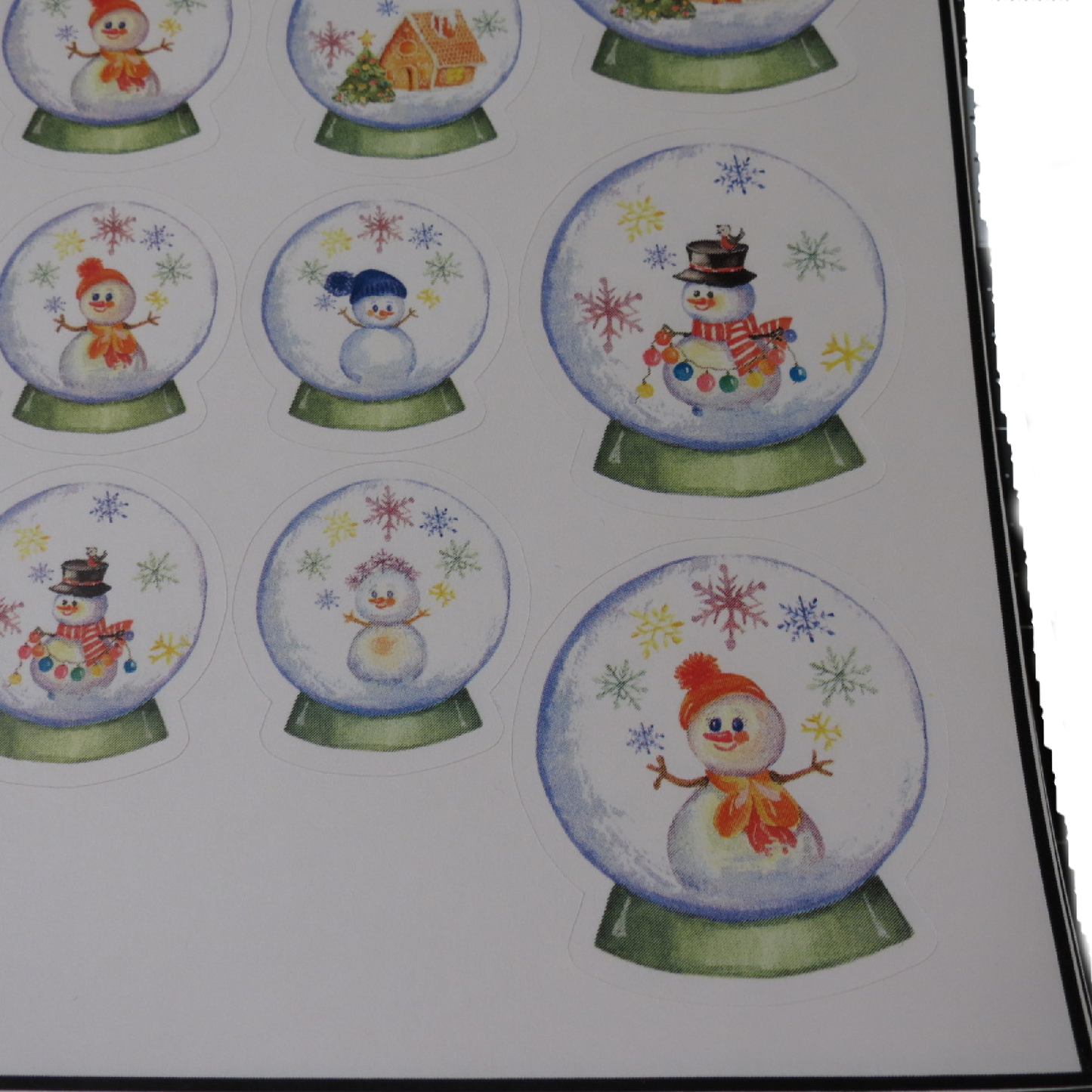 Sticker Sheet Snowman Snow globe 18