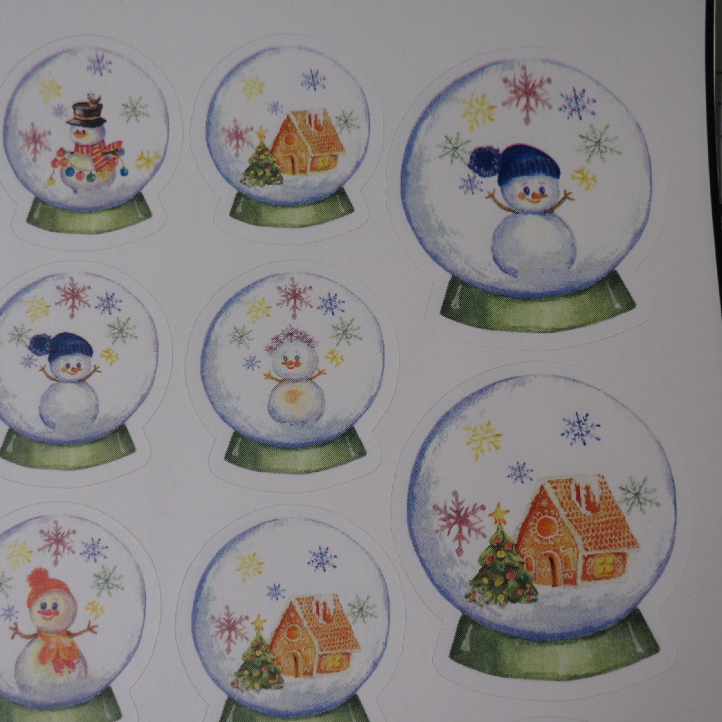 Sticker Sheet Snowman Snow globe 18