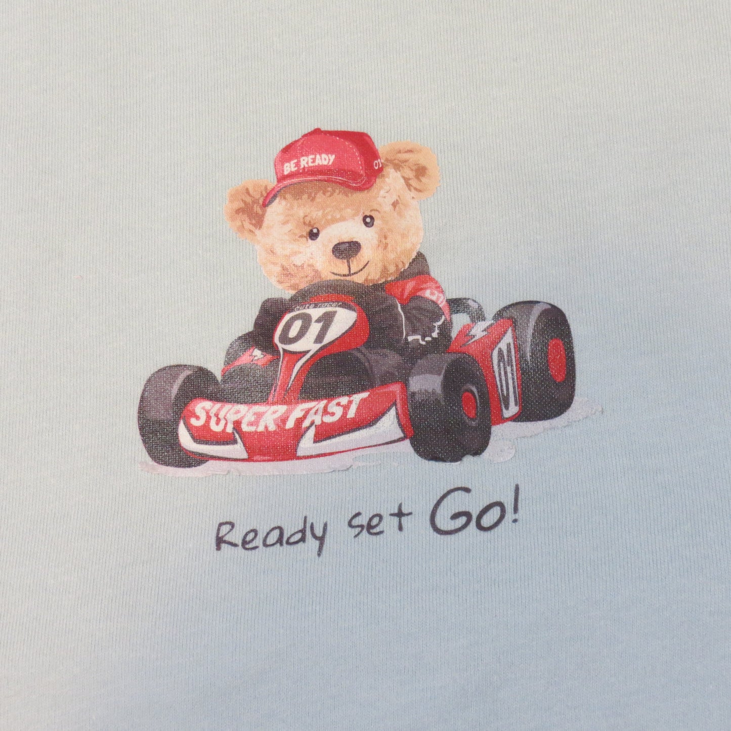 Next Level Toddler Boy T Shirt 2T 3T Blue Teddy Bear Race Car