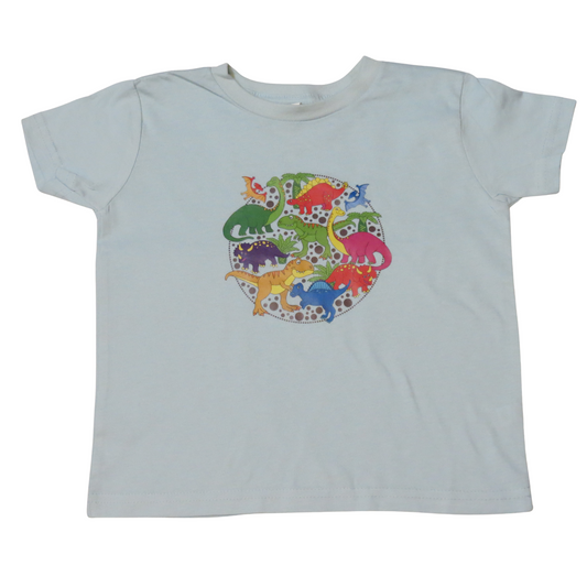 Next Level Toddler Boy T Shirt 2T -4T Dinosaurs Blue