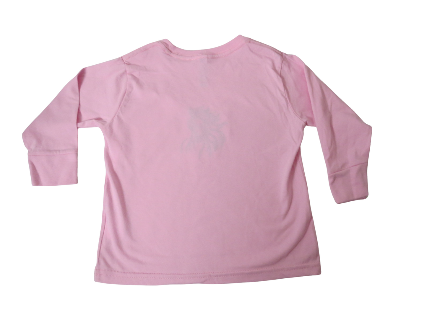 Toddler Girl Long Sleeve T Shirt Embroidery Horse Size 2T-4T Pink