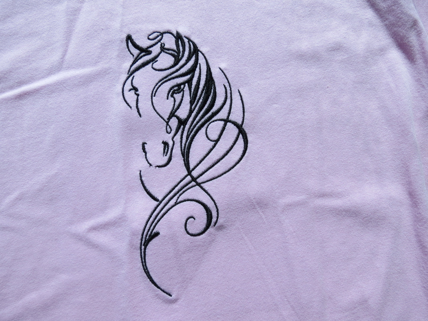 Toddler Girl Long Sleeve T Shirt Size 2T-4T Horse Head Embroidery Pink